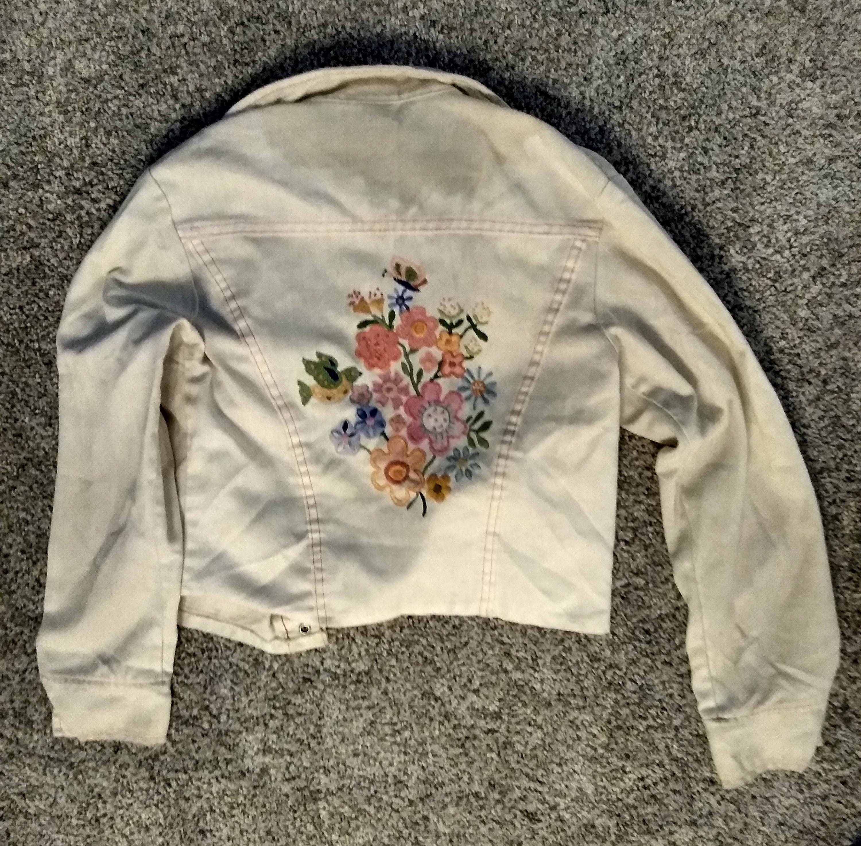Flower Stitch Jacket - Etsy Flower Stitch Jacket - Etsy