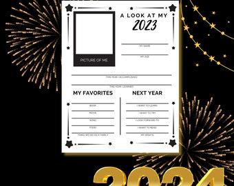 2023 New Years Eve Year in Review Activity