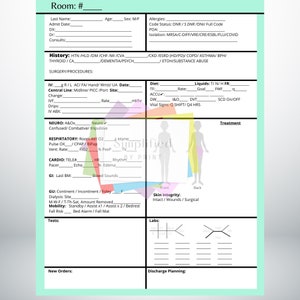 Nursing SBAR Bedside Report Sheet image 2
