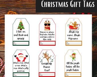 Funny Christmas Gift Tags, Christmas Song Pun Tags, Christmas Party Favor Tags Unique Christmas Gift Tags Printable, Holiday Tags Printable