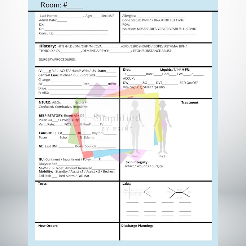 Nursing SBAR Bedside Report Sheet image 7