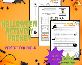 Halloween Activity Packet Perfect for Preschool and Homeschool