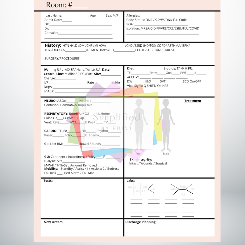 Nursing SBAR Bedside Report Sheet image 6