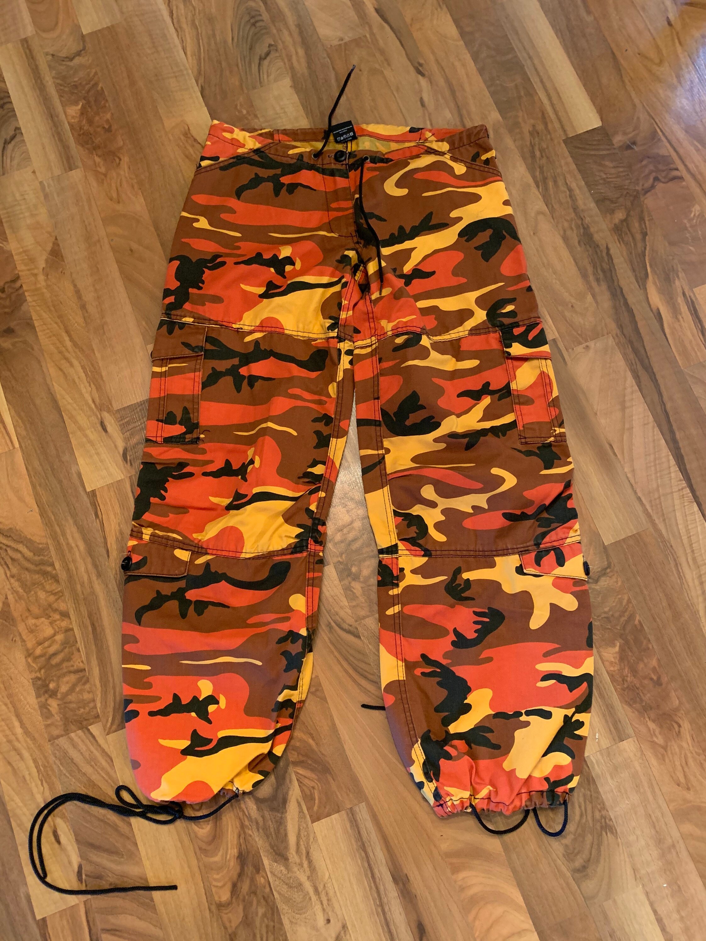 Vintage Rothco Camo Camouflage Orange 