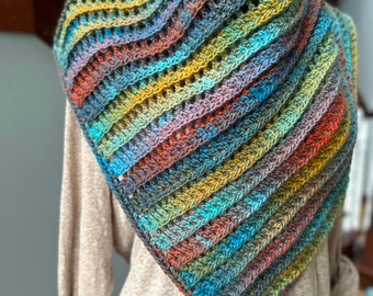 Multicolored Boho Style Shawl/Scarf