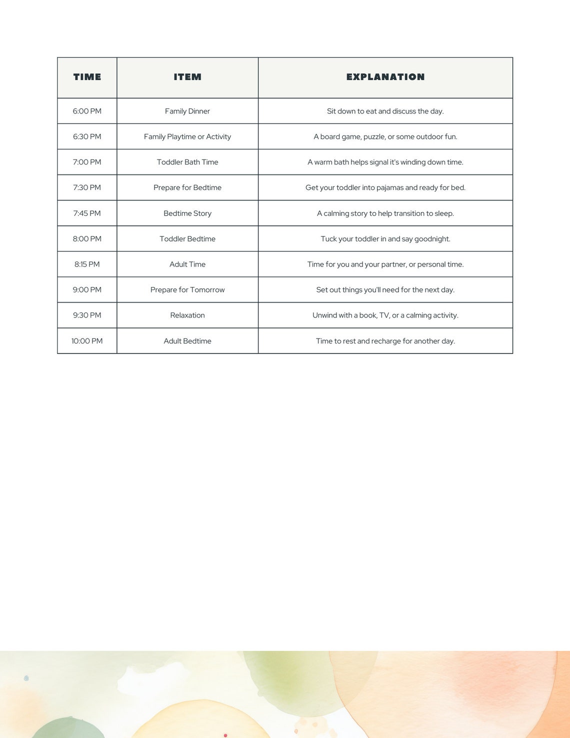 Toddler daily routine checklist instant download digital file ready to