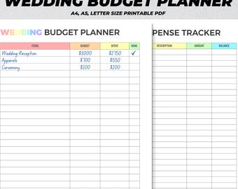 Wedding Budget Planner Printable, Wedding Expense Planner, Bride Groom To Do List, Marriage Organizer Plan, Wedding Timeline Planning PDF