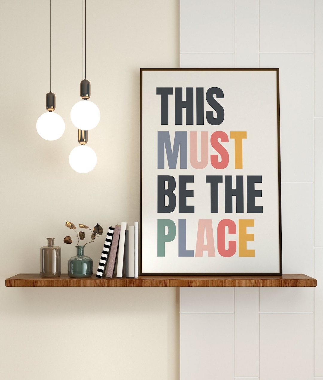This Must Be the Place Printable Wall Art, Colorful Typography ...