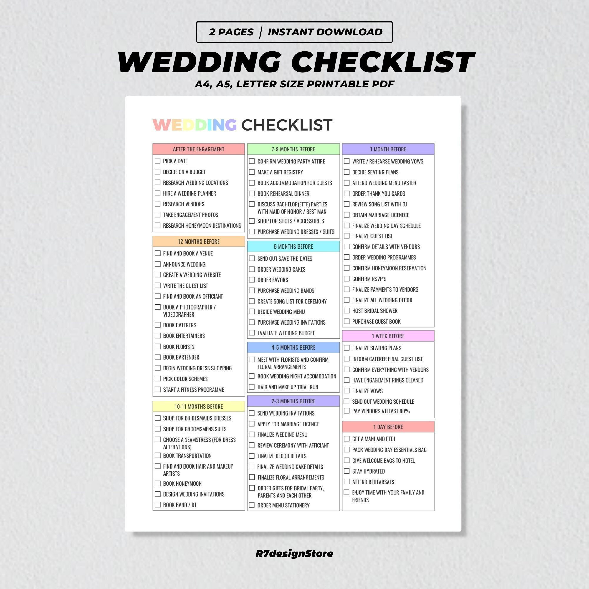Organizer Matrimonio Agenda Per Matrimonio Rachel Ellen Planner