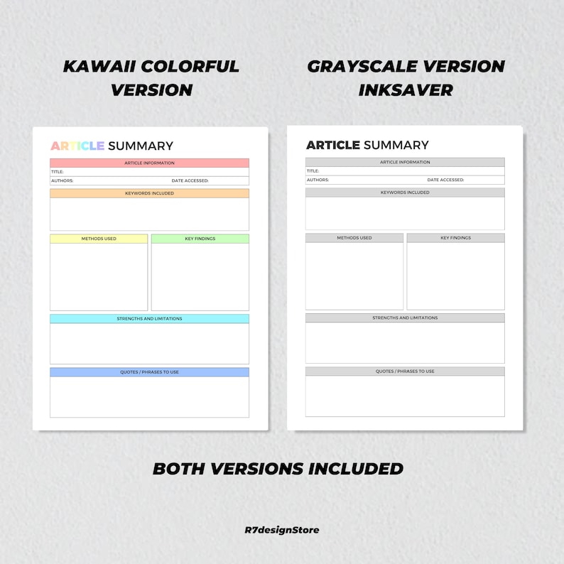 Summary Colorful Document Article Summary Printable, Scientific Research Paper, Student ...