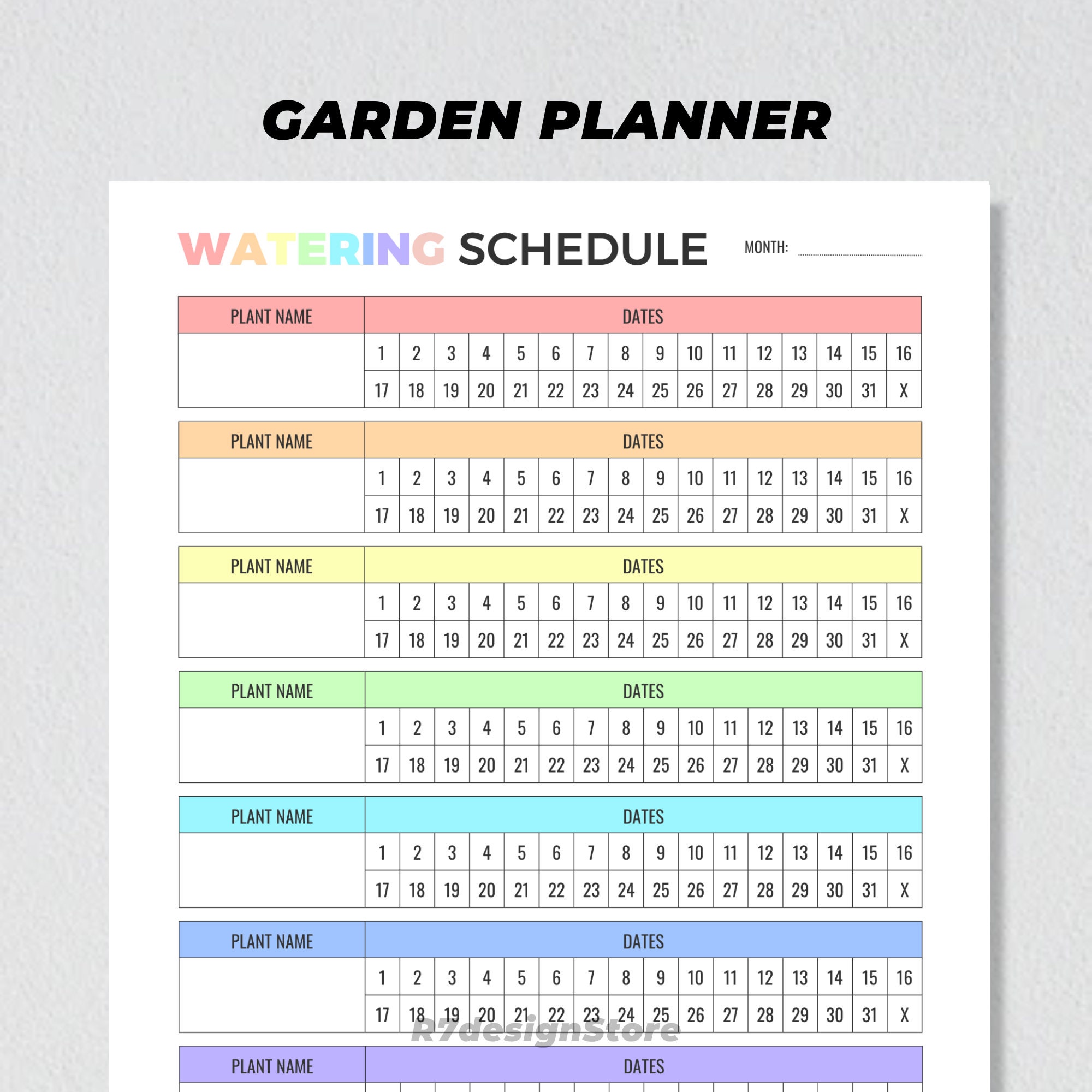 Garden Planner Printable, Garden Plant Profile Tracker, Plant Care Log ...