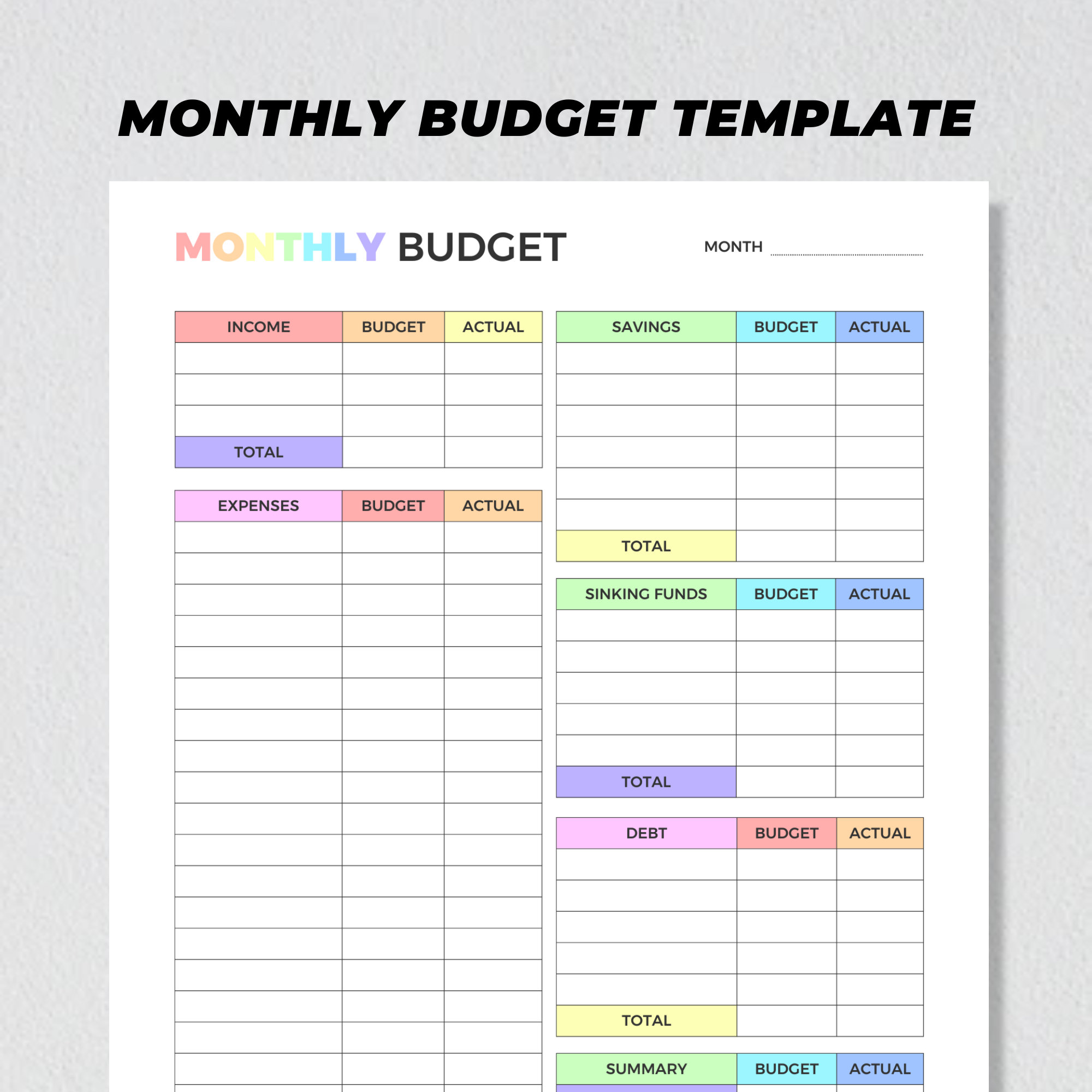 monthly-budget-overview-template-printable-budget-binder-etsy