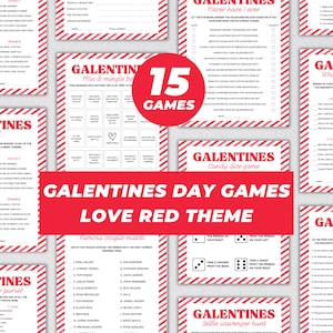 Galentines Day Spiele Bundle zum ausdrucken, Erwachsene Galentines Party, Damen Nachtparty, Freundin Nachtaktivität, Valentinstag Spiel Quiz