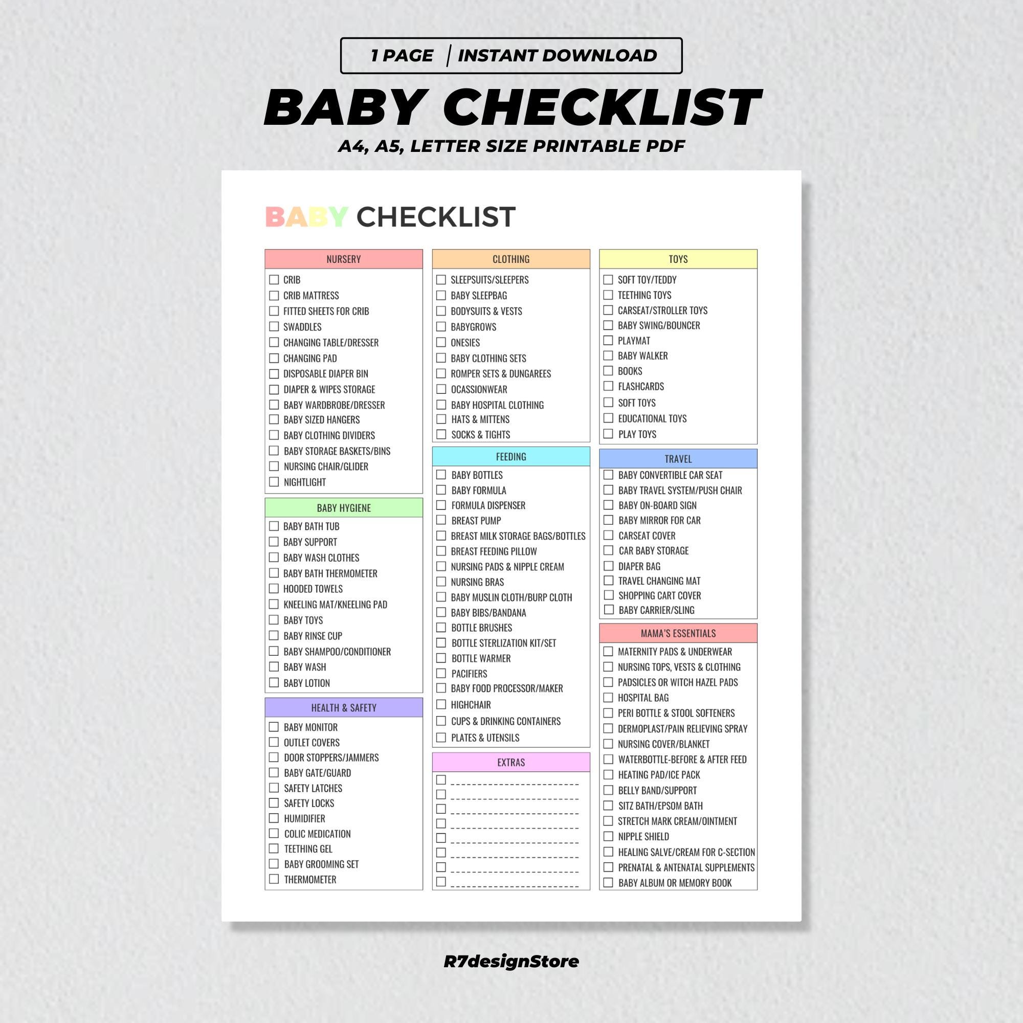Printable Amazon Baby Registry Checklist Baby Registry Must Haves
