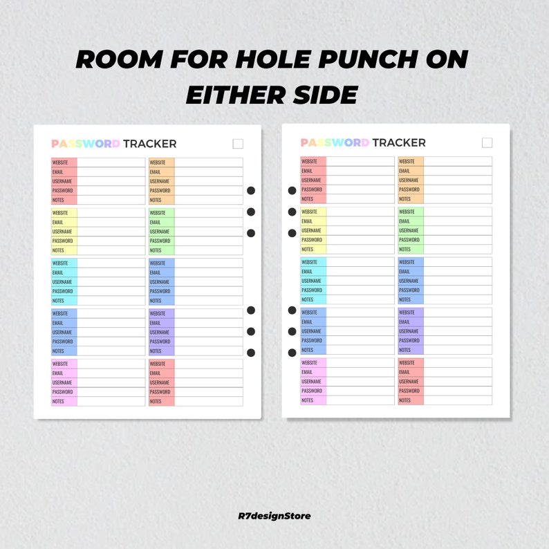 Password Tracker Printable, Password Organizer, Password Planner List ...