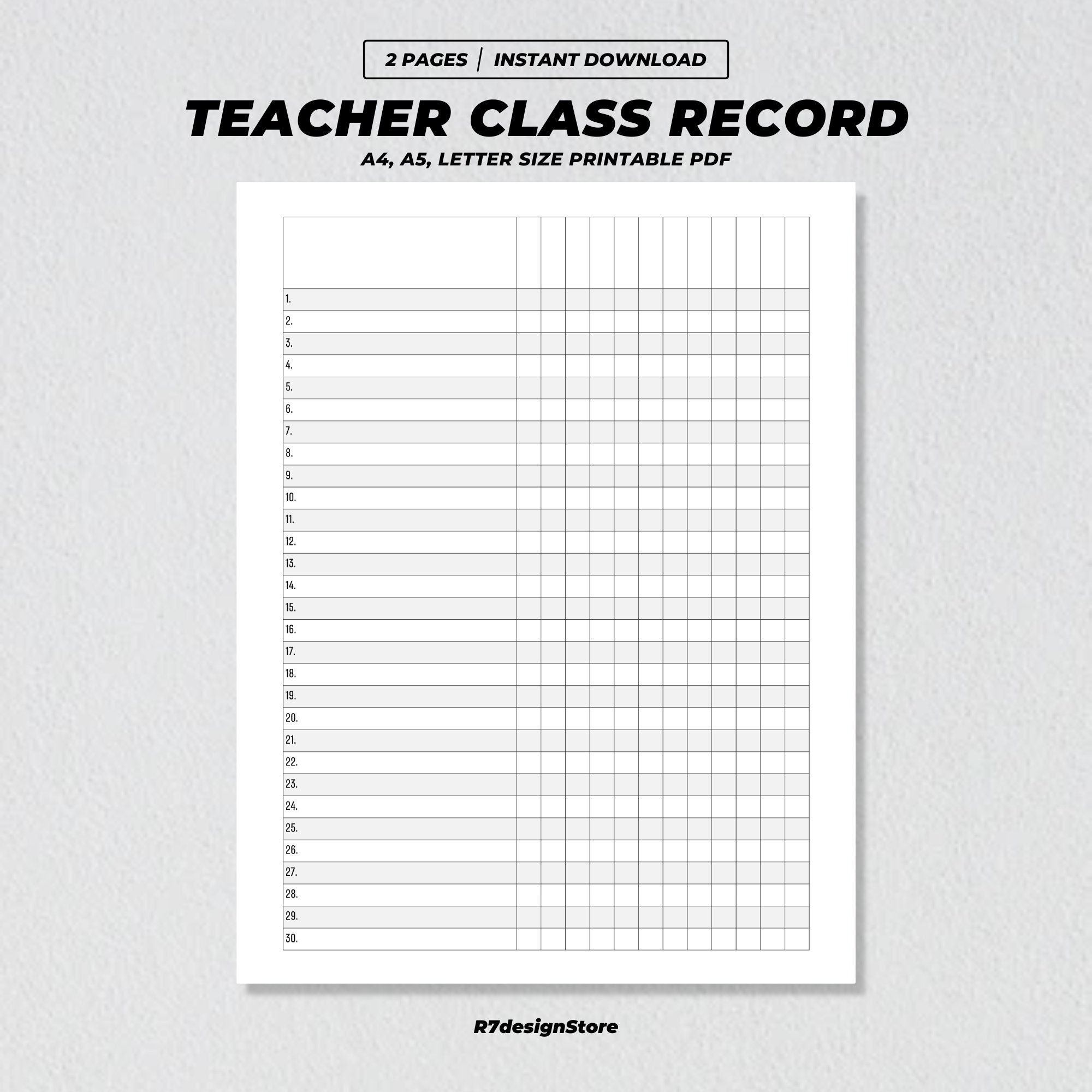 Free Printable Record Sheets For Teachers Free Printable Record Sheets For Teachers