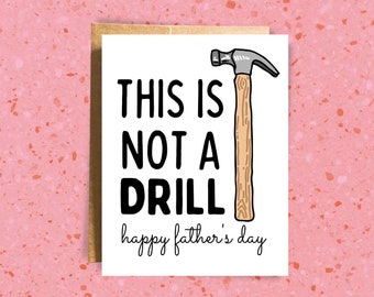 Dad Joke Card for Father's Day | Card For Husband | Funny Card for Dad from Daughter | Father's Day Gift from Son | Handyman Dad Card, Drill