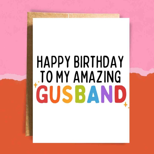 Gay Friend Birthday Card | Gusband Happy Birthday | Birthday Card for Best Friend | Gay Husband Birthday Gift | Bday for Him