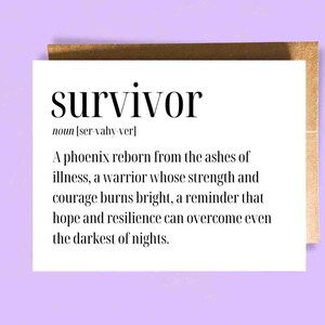 Survivor Card Cancer Survivor Card for Friend Encouragement Card