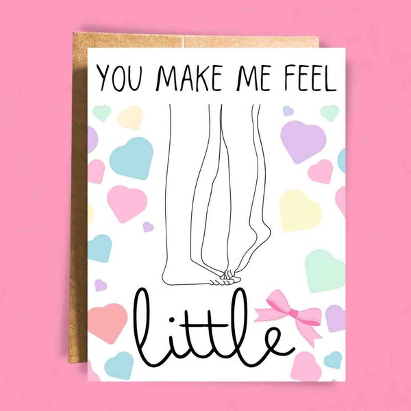 DDLG Father's Day Card for Daddy Dom | Cute Card for Tall Boyfriend or Husband | Wholesome Caregiver Card | Just Because | Card from Little