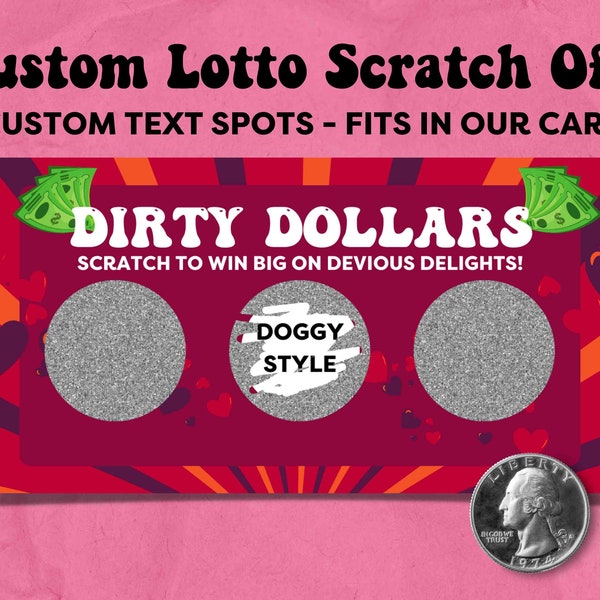 Sexy Gift for Husband | Naughty Father's Day Gift with Card | Adult Card for Him | Sex Coupon Custom Scratch Off Lotto Ticket | Dirty Card