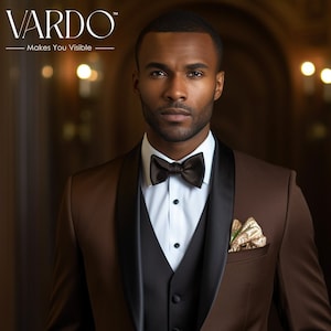 Chocolate Brown Tuxedo Suit for Men - Wedding, Prom, and Special Occasion Attire -Tailored Suit - The Rising Sun store, Vardo