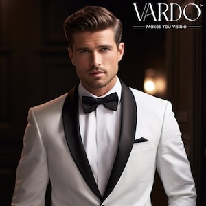 Classic Formal White Tuxedo Suit for Men - Tailored Suit - The Rising Sun store, Vardo