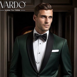 Forest Green Tuxedo Suit: Elegant Wedding Attire, Formal Fashion