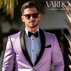 Purple and black prom 2025 suits