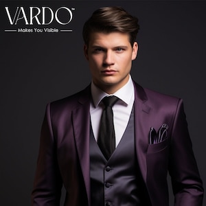 Formal Purple Tuxedo Suit for Men- Dapper Look- Tailored Suit-The Rising Sun store, Vardo