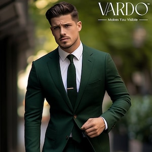 Premium Forest Green Two Piece Suit for Men - Stylish Formal Outfit - Tailored Suit - The Rising Sun store, Vardo