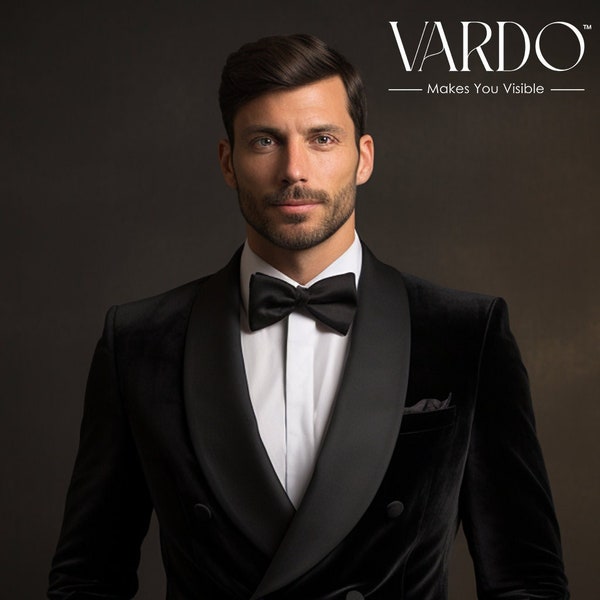 Stylish Men's Black Velvet Jacket - Luxury Formal Blazer for Special Occasions - Tailored Suit- The Rising Sun store, Vardo