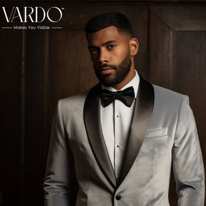 Gray Velvet Suit Etsy