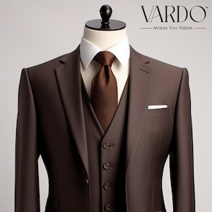 Sophisticated Formal Chocolate Brown Two Piece Suit for Men-Tailored Suit - The Rising Sun store, Vardo