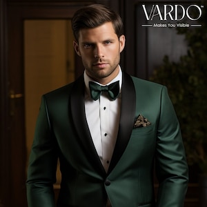 Stylish Forest Green Tuxedo for Men - Premium Quality, Low Price  - Tailored Suit- The Rising Sun store, Vardo