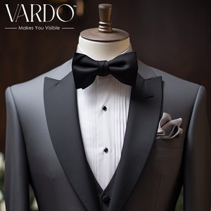 Classic Dark Grey Tuxedo Suit for Men | Elegant Formal Wedding Attire  Tailored Suit - The Rising Sun store, Vardo