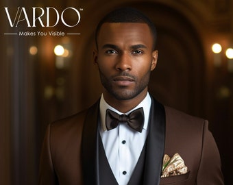 Chocolate Brown Tuxedo Suit for Men - Wedding, Prom, and Special Occasion Attire -Tailored Suit - The Rising Sun store, Vardo