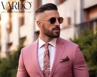 Men’s Dusty Rose Two-Piece Suit – Contemporary Tailored Fit