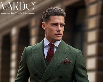 スーツ ADAMSON HOMME Double Breasted Suit Green スーツ ADAMSON HOMME Double Breasted Suit Green 高質 Green