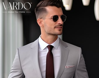 Light Grey Two Piece Suit for Men | Slim Fit, Wedding, Formal, Business Attire - Tailored Suit- The Rising Sun store, Vardo