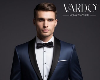 Premium Classic Dark Blue Two-Piece Tuxedo Suit for Unforgettable Moments Men -Tailored Fit, The Rising Sun store, Vardo