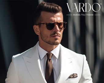 Classic Formal White Double Breasted Suit for Men -Attire for Special Occasions - Tailored Suit - The Rising Sun store, Vardo
