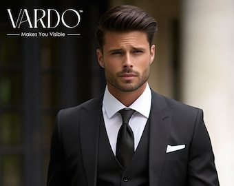 Premium Formal Black Three Piece Suit for Men Tailored Suit the