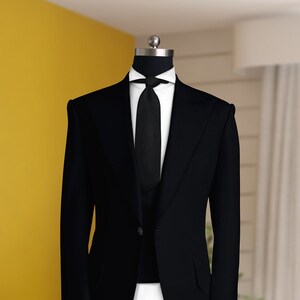 Men Suits, Suits For men Black Three piece Wedding Suit, Formal Fashion Slim Fit Suit - Prom Wear