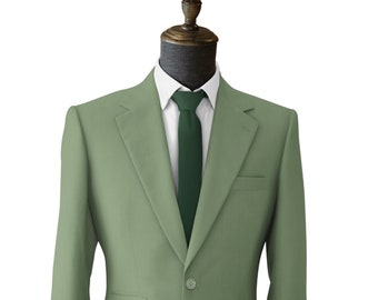 SAGE GREEN WEDDING three piece suits for men - wedding groom suit - elegant green suit