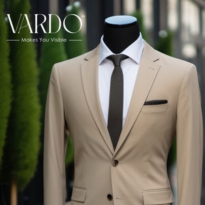 Beige two piece tuxedo wedding suits for men - bespoke wedding suit - formal fashion suit- party wear