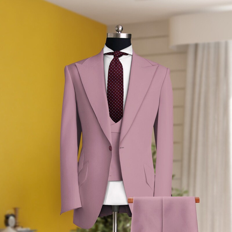 Rose Gold Viscose Pant Suit