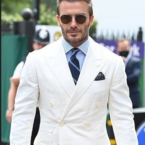 Men Double Breasted Coat, Double Breasted Office Blazer, White Double ...