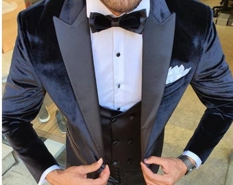 Men Suits Suits for Men Black 3 Piece Tuxedo Wedding Suit/ - Etsy