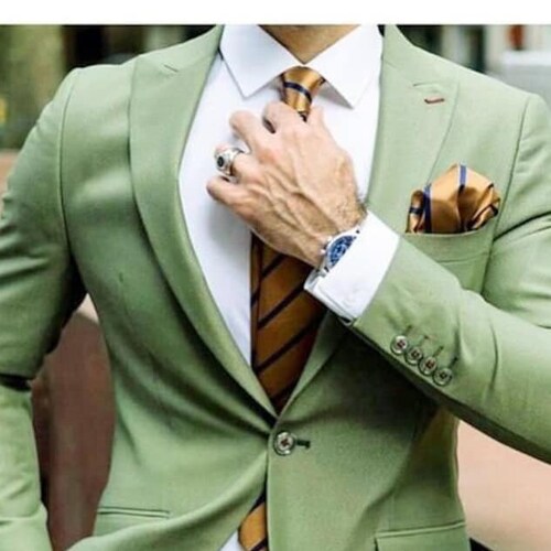 Men Green Suit for Summer Wedding Green Groomsmen Suit 2 Piece Etsy